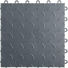 Tấm lót sàn nhựa PP VERTEX Diamond Tile, Màu: Xám
